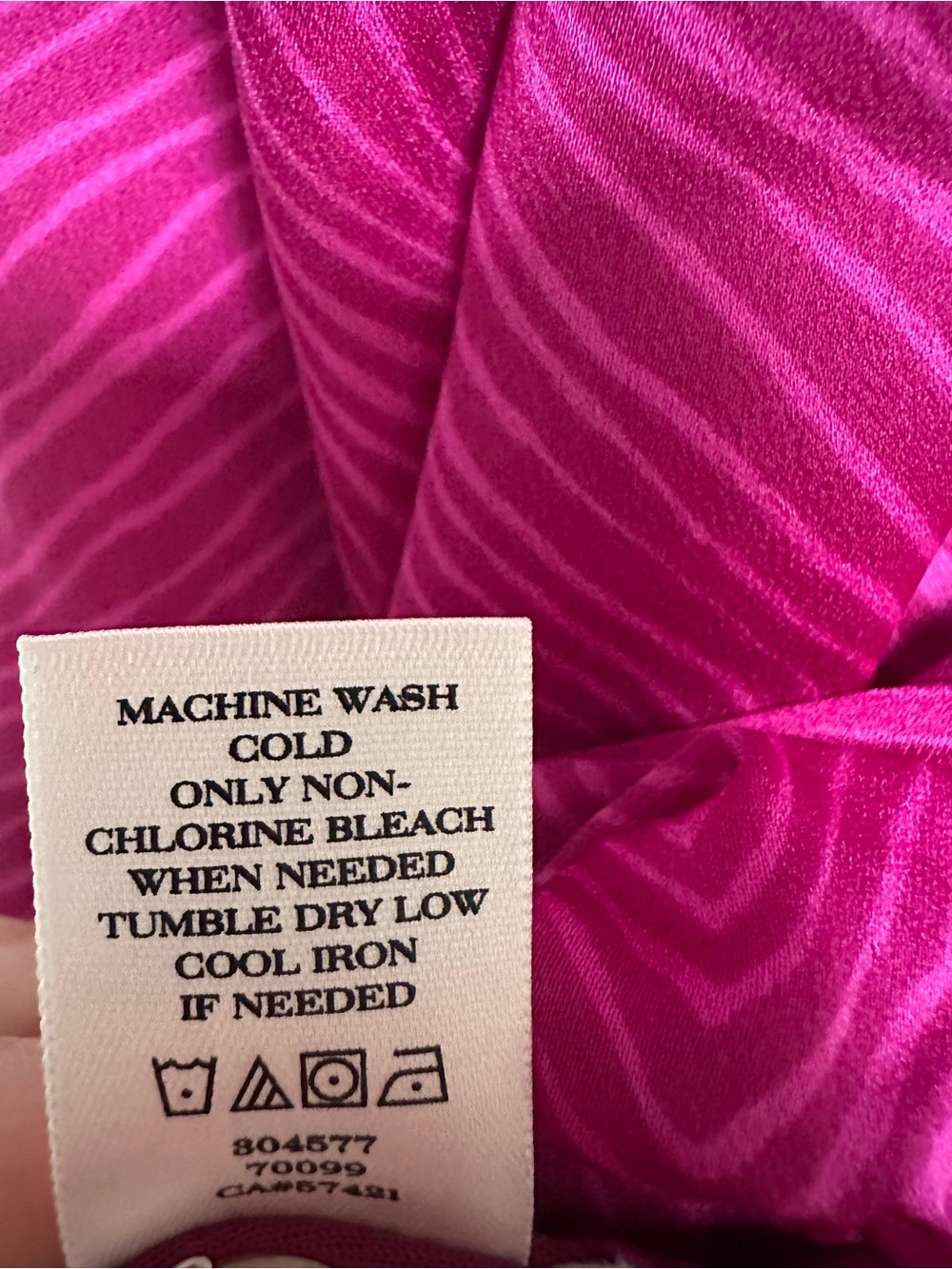 Ann Taylor Twist Neck Halter Blouse Fuchsia Textured Stripe Women’s 4 - Picture 7 of 11
